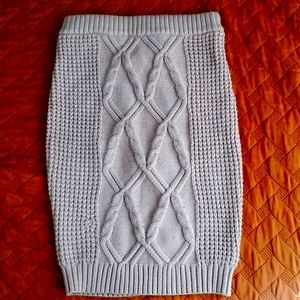 Lulu's Beige Tan Cream Cable Knit Sweater Pencil Skirt XS